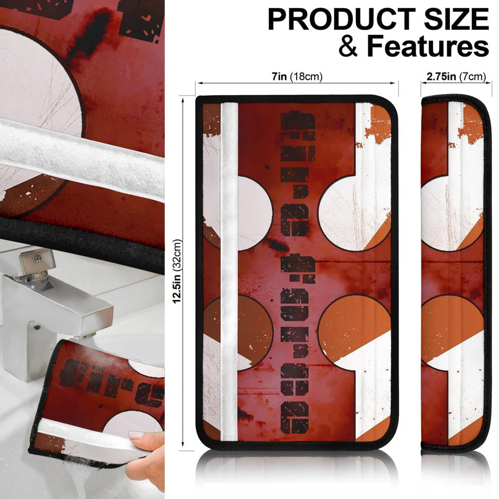 Fire Force Anime Seat Belt Covers Arthur Boyle Shining Blue Coat With Wood Sword Belt Covers