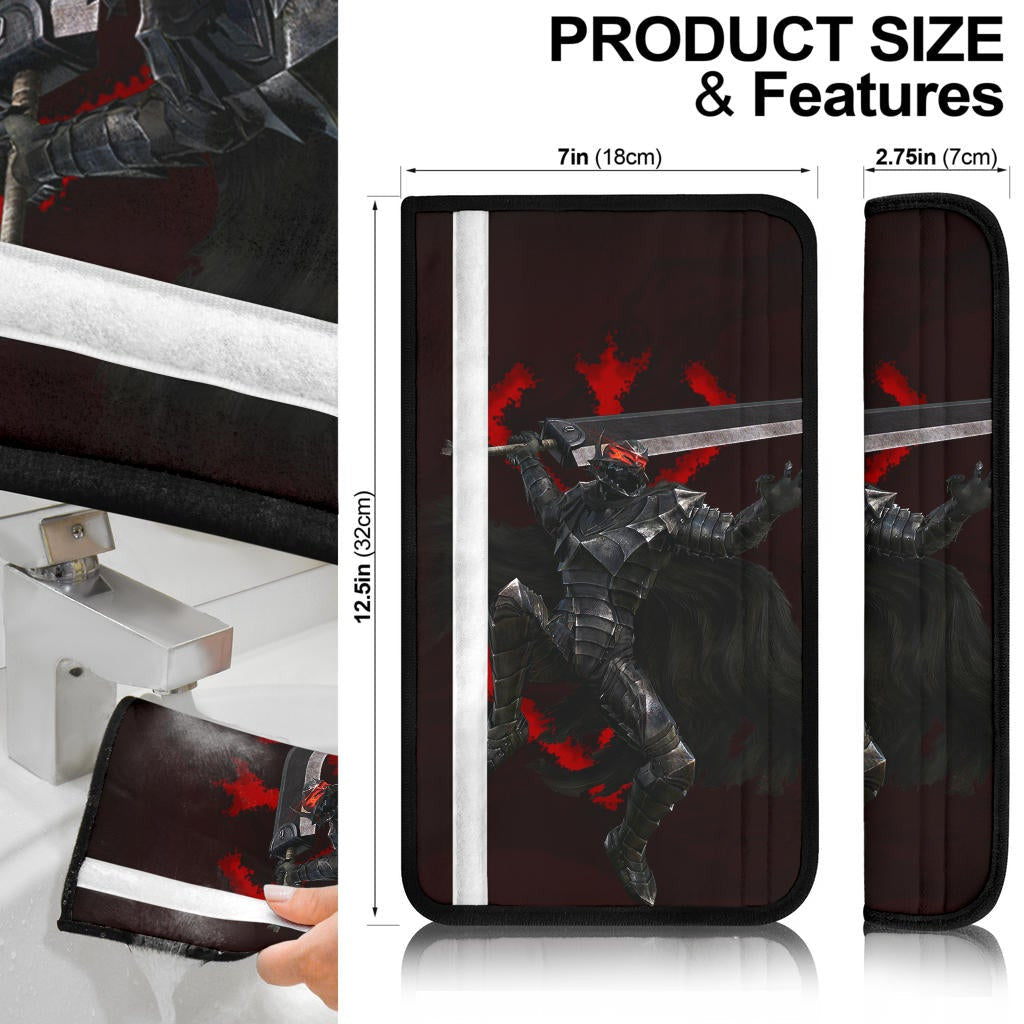 Berserk Anime Seat Belt Covers - Guts Armor Armadura Fighting Sacrifice Symbol Belt Covers