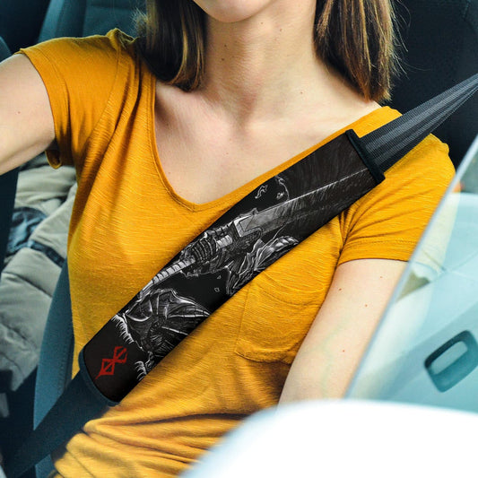Berserk Anime Seat Belt Covers - Guts Armor Armadura Ready To Attack Kneeling Belt Covers