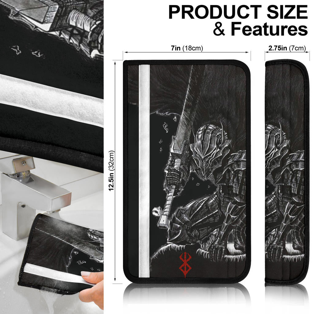 Berserk Anime Seat Belt Covers - Guts Armor Armadura Ready To Attack Kneeling Belt Covers