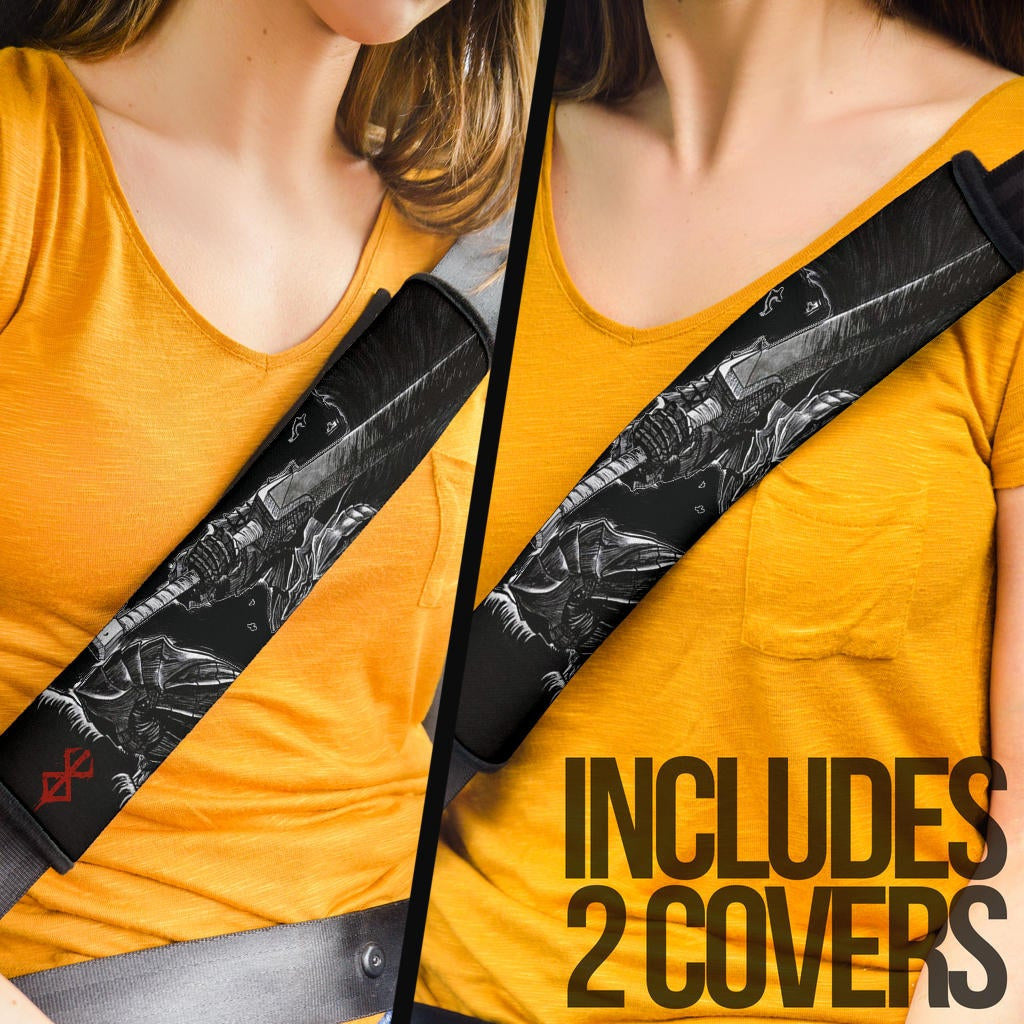 Berserk Anime Seat Belt Covers - Guts Armor Armadura Ready To Attack Kneeling Belt Covers