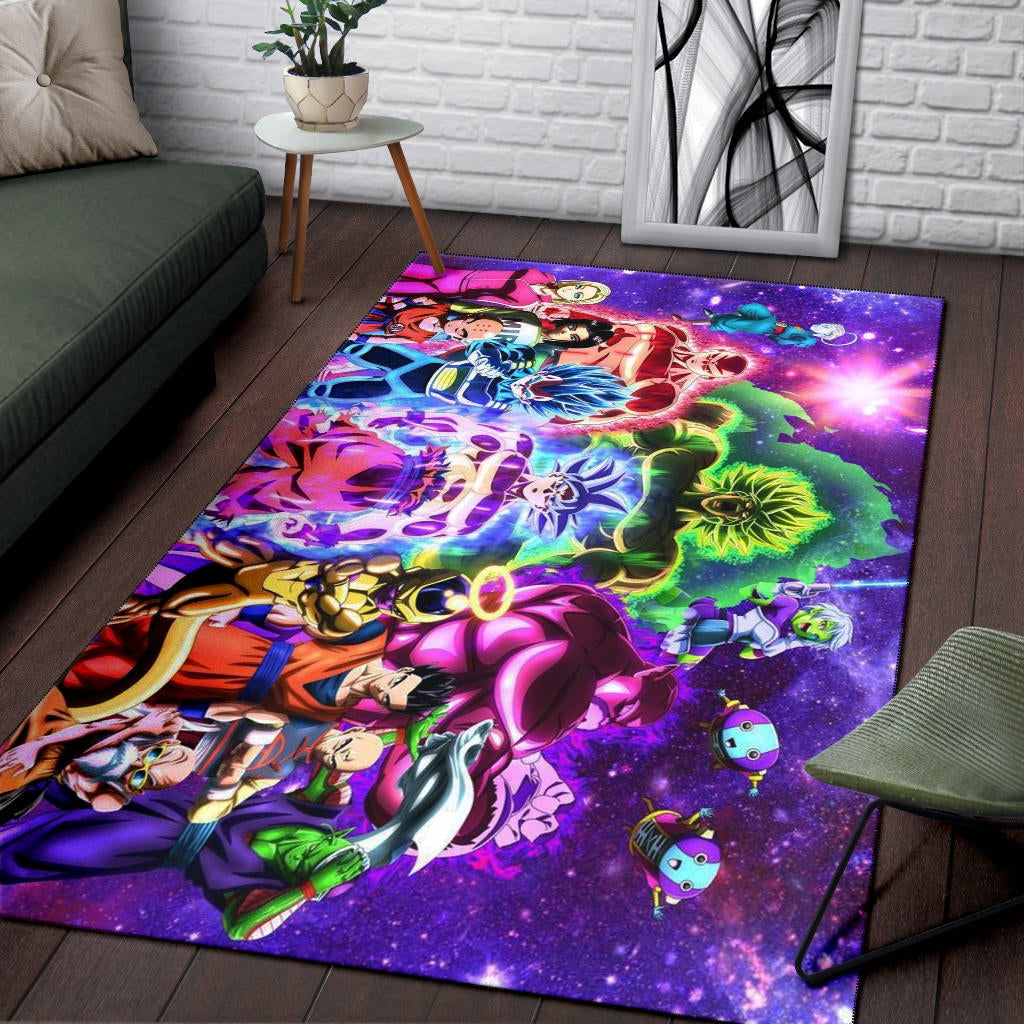 Dragon Ball Anime Area Rug - DB Full Characters Powerful Burst Limit Rugs Home Decor