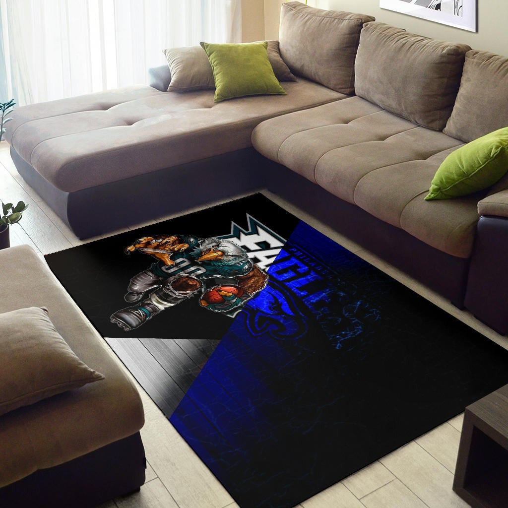 Philadelphia Eagles American Football Team Area Rug Muscle Artwork Eagle 00 Go Champions Rugs Home Decor