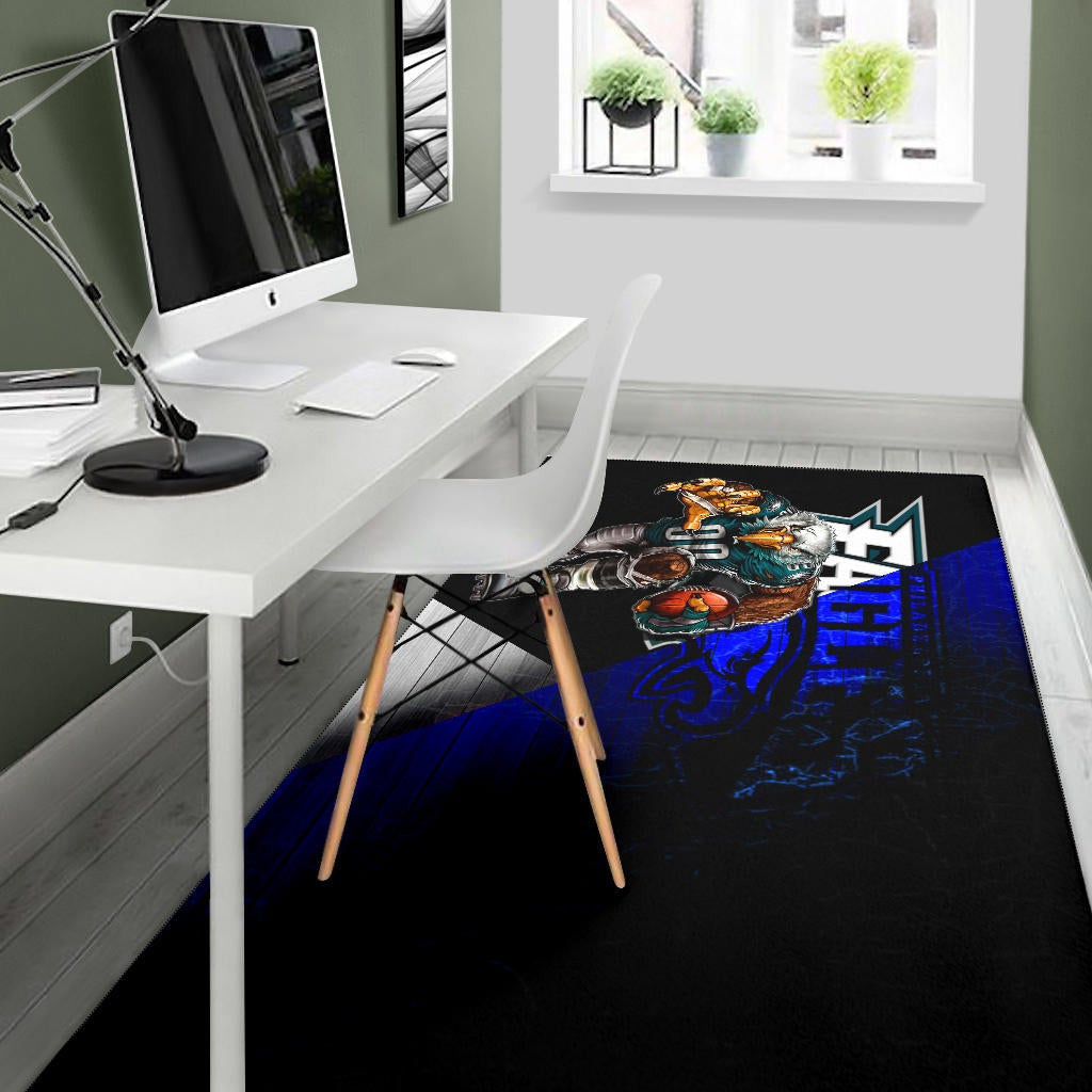 Philadelphia Eagles American Football Team Area Rug Muscle Artwork Eagle 00 Go Champions Rugs Home Decor