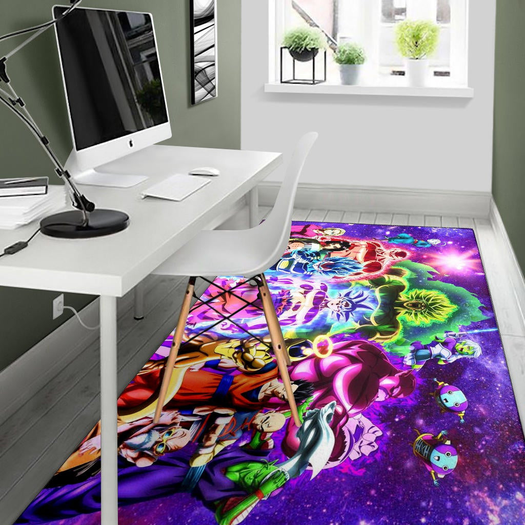 Dragon Ball Anime Area Rug - DB Full Characters Powerful Burst Limit Rugs Home Decor