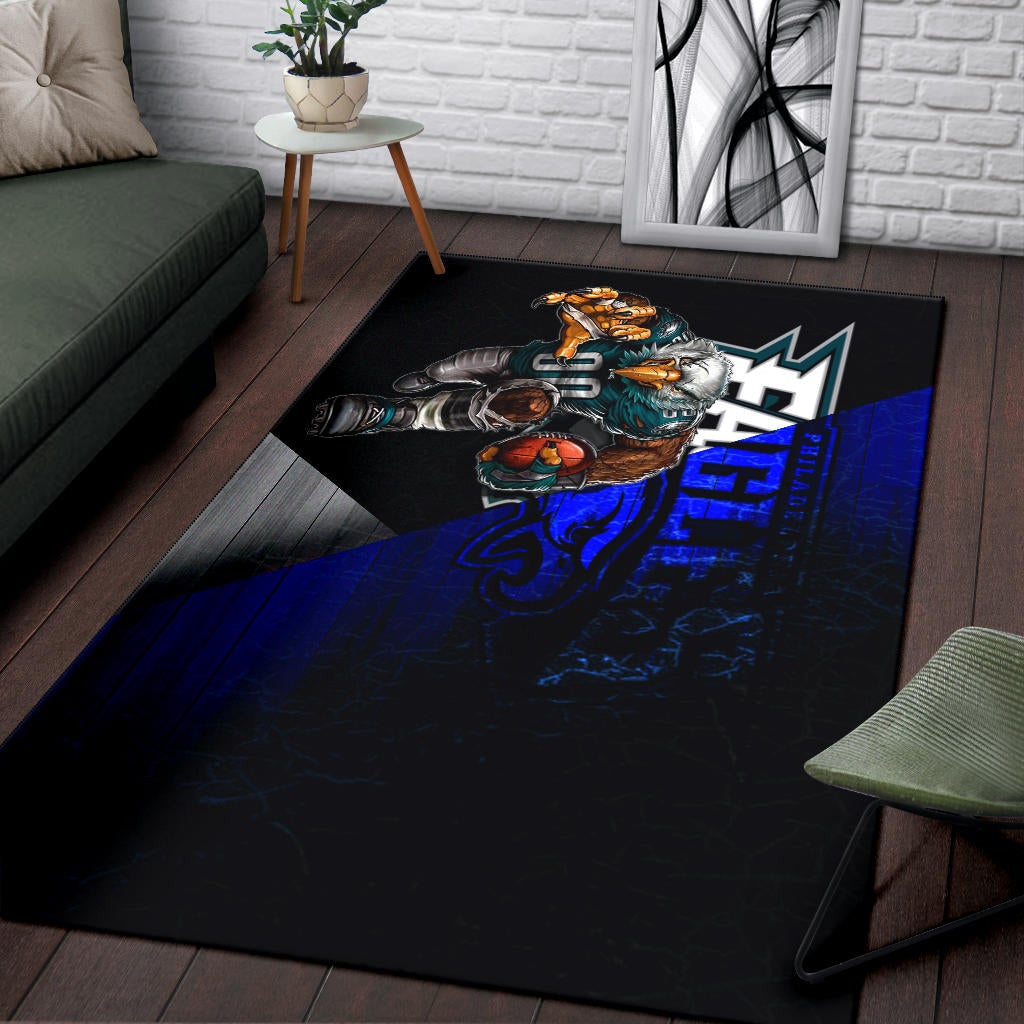 Philadelphia Eagles American Football Team Area Rug Muscle Artwork Eagle 00 Go Champions Rugs Home Decor