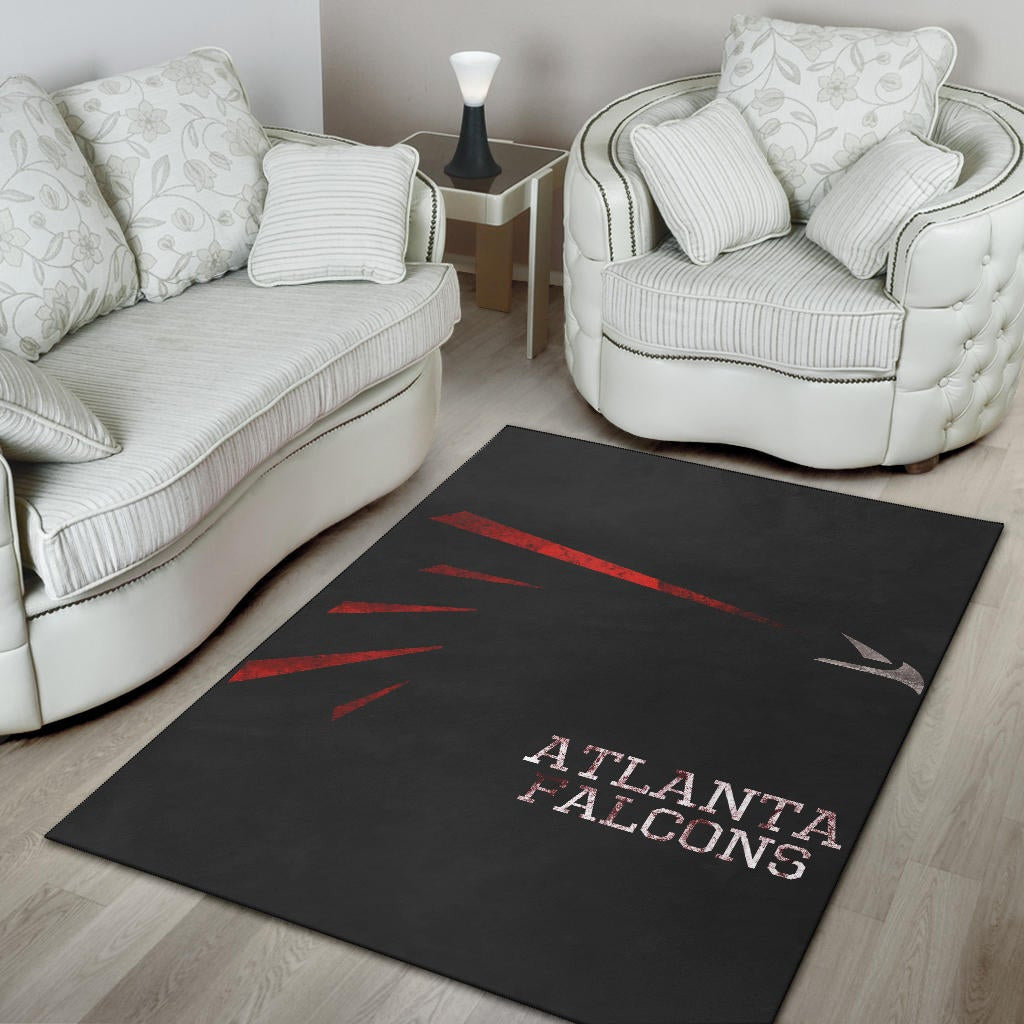 American Football Team Area Rug - Atlanta Falcons Minimalist Old Style Text Rugs Home Decor