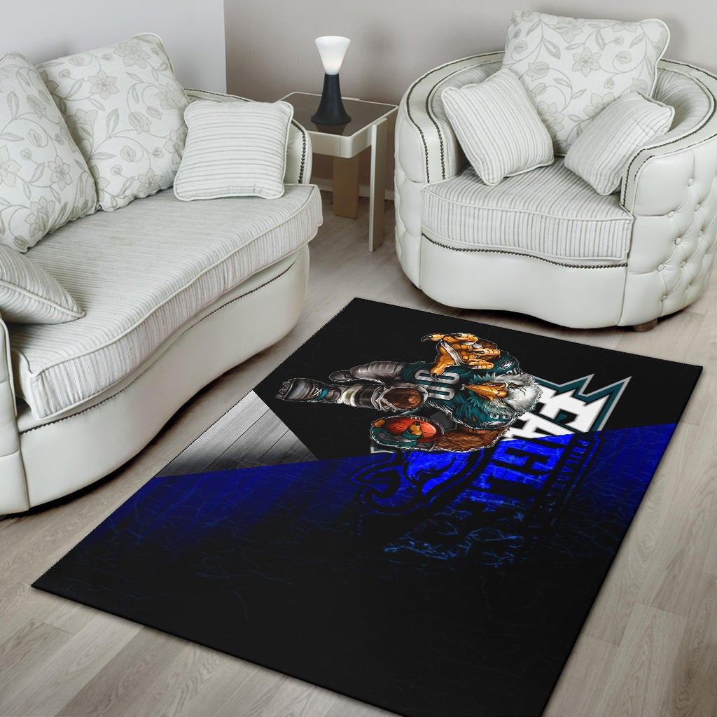 Philadelphia Eagles American Football Team Area Rug Muscle Artwork Eagle 00 Go Champions Rugs Home Decor