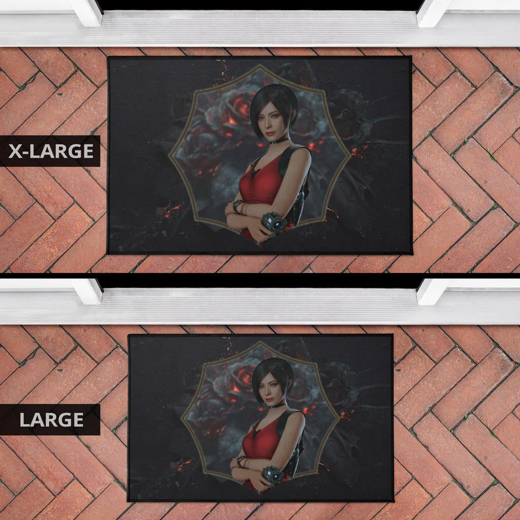Resident Evil Game Door Mat - Pretty Ada Wong Red Dress Door Mat Home Decor