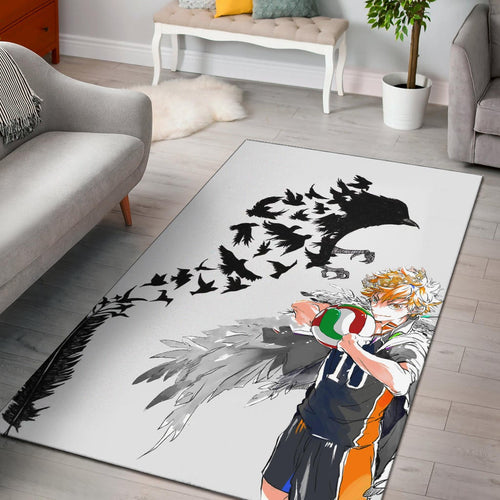 Haikyuu Anime Area Rug - Hinata Shoyo Crow Creating Cloak Artwork Rugs Home Decor