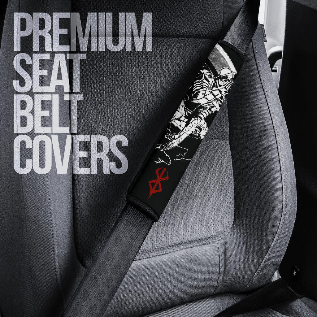 Berserk Anime Seat Belt Covers - Guts Demon Armor Sitting Pose In Manga Belt Covers