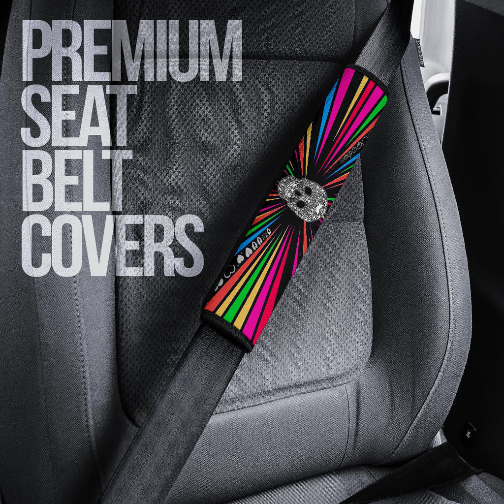 Valentine Seat Belt Covers Tiny Multi Patterns Black White Skull Deeping Mind Belt Covers