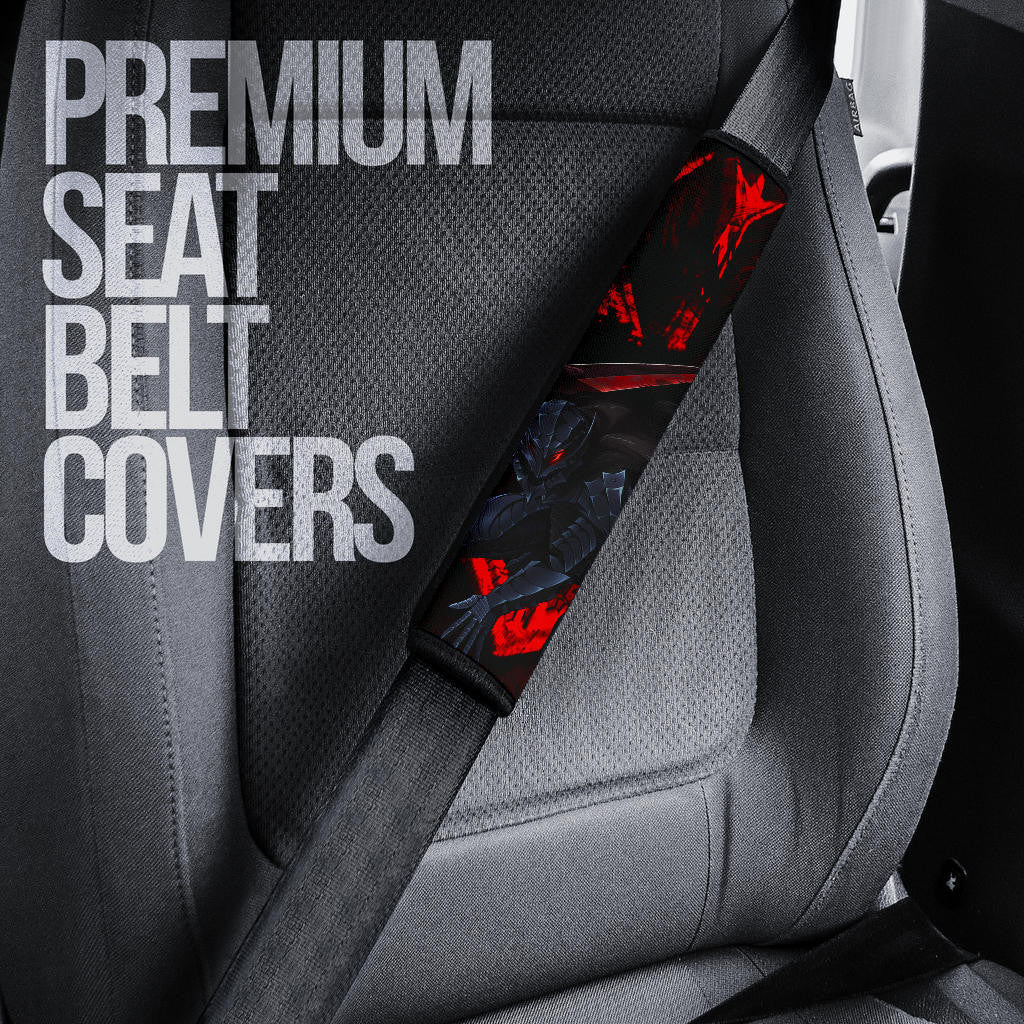 Berserk Anime Seat Belt Covers - Guts Armor Armadura Red Eye Shadowing Belt Covers