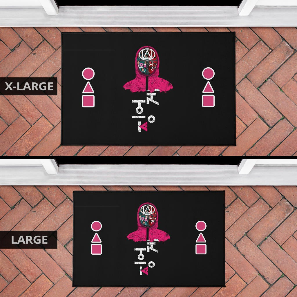 Squid Game Movie Door Mat - Real Film Characters On Worker Portrait Face Door Mat Home Decor