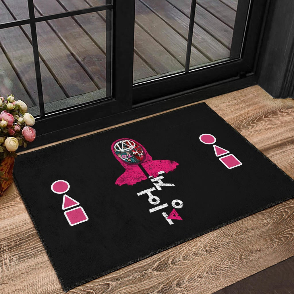 Squid Game Movie Door Mat - Real Film Characters On Worker Portrait Face Door Mat Home Decor