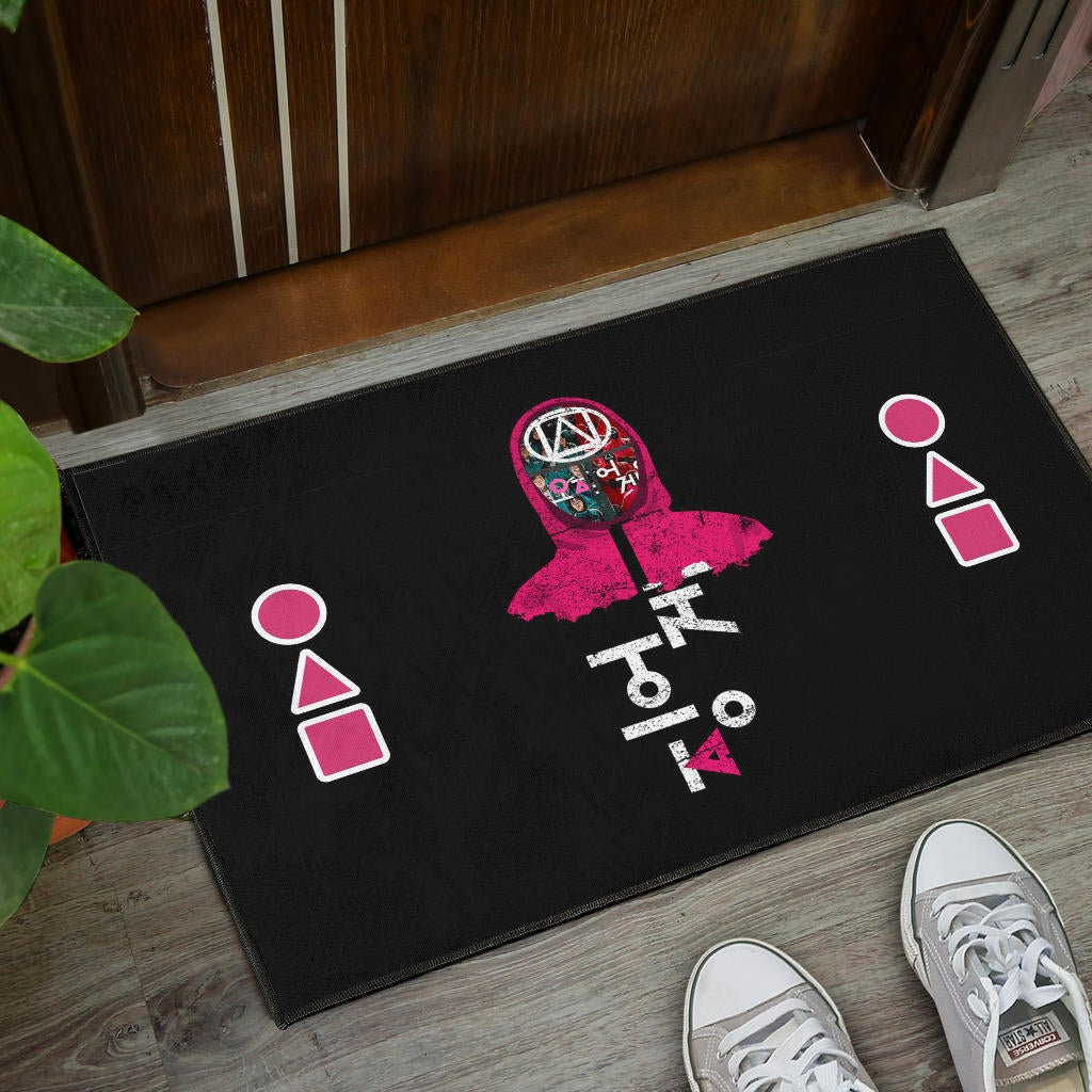 Squid Game Movie Door Mat - Real Film Characters On Worker Portrait Face Door Mat Home Decor