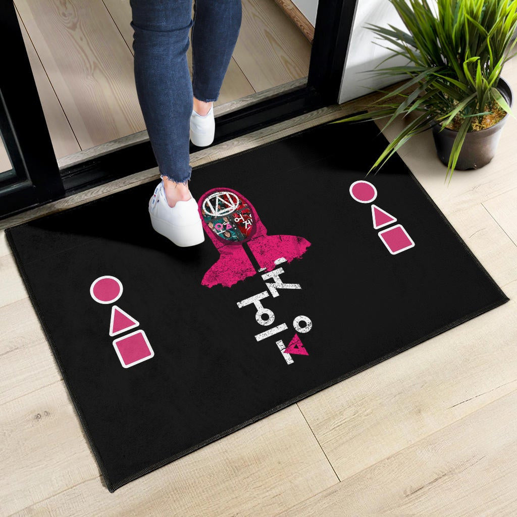 Squid Game Movie Door Mat - Real Film Characters On Worker Portrait Face Door Mat Home Decor