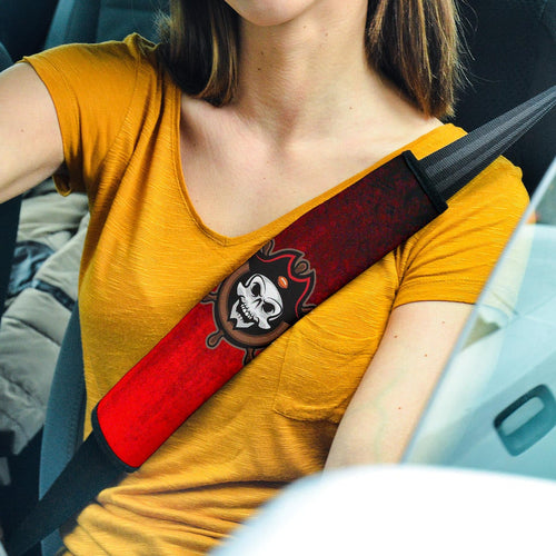 Tampa Bay Buccaneers American Football Team Seat Belt Covers Pirate On Ship Wheel Raise The Flags Belt Covers