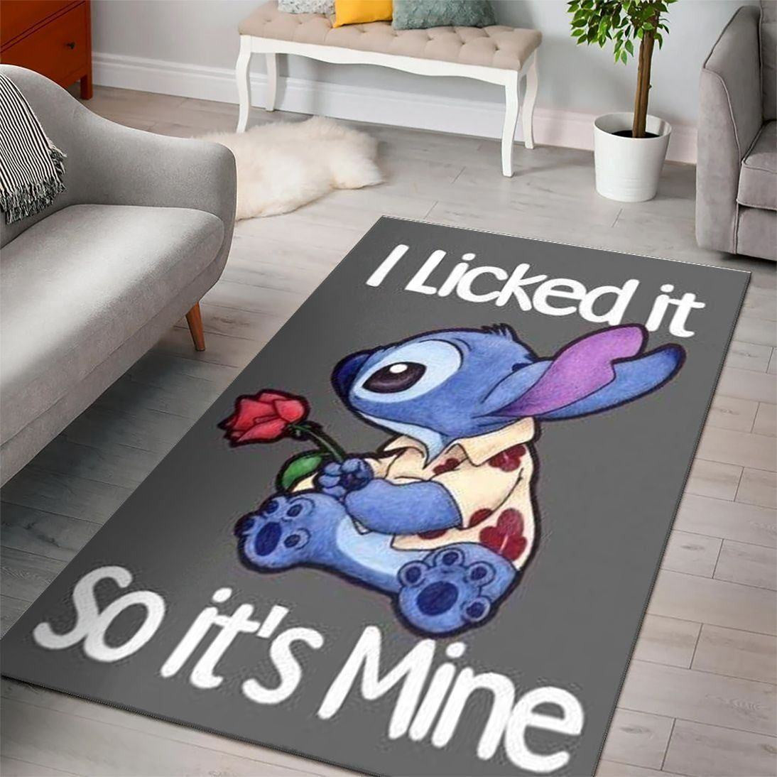 Disney Movies Rectangle Rug | Stitch Disney Living Room Cartoon Floor Carpet