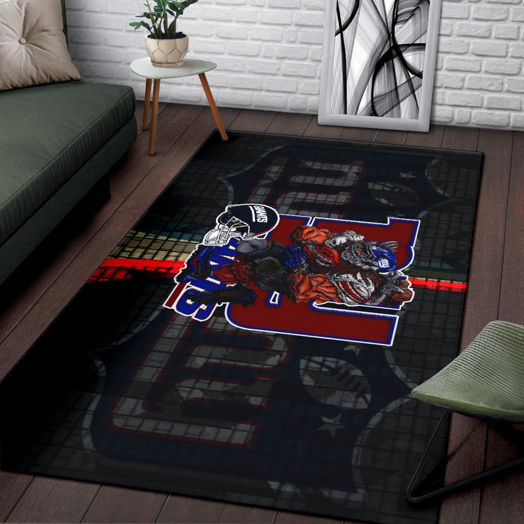 New York Giants American Football Team Area Rug Big Muscle Player With Black Helmet Rugs Home Decor