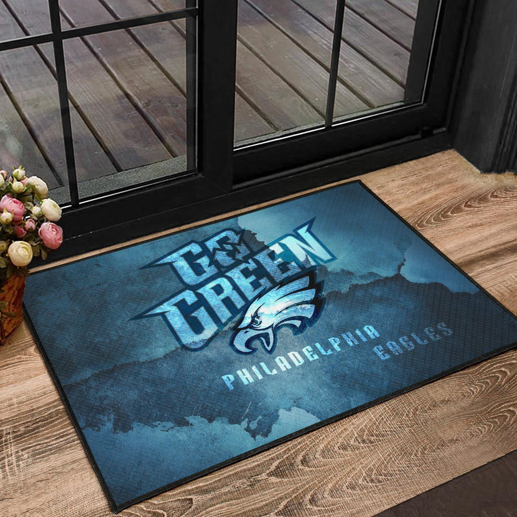 Philadelphia Eagles American Football Team Door Mat Eagle Head Go Green On Territory Map Door Mat Home Decor