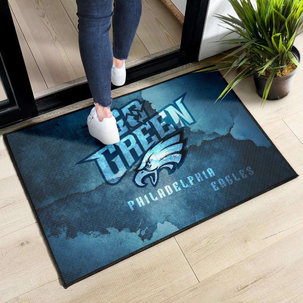 Philadelphia Eagles American Football Team Door Mat Eagle Head Go Green On Territory Map Door Mat Home Decor