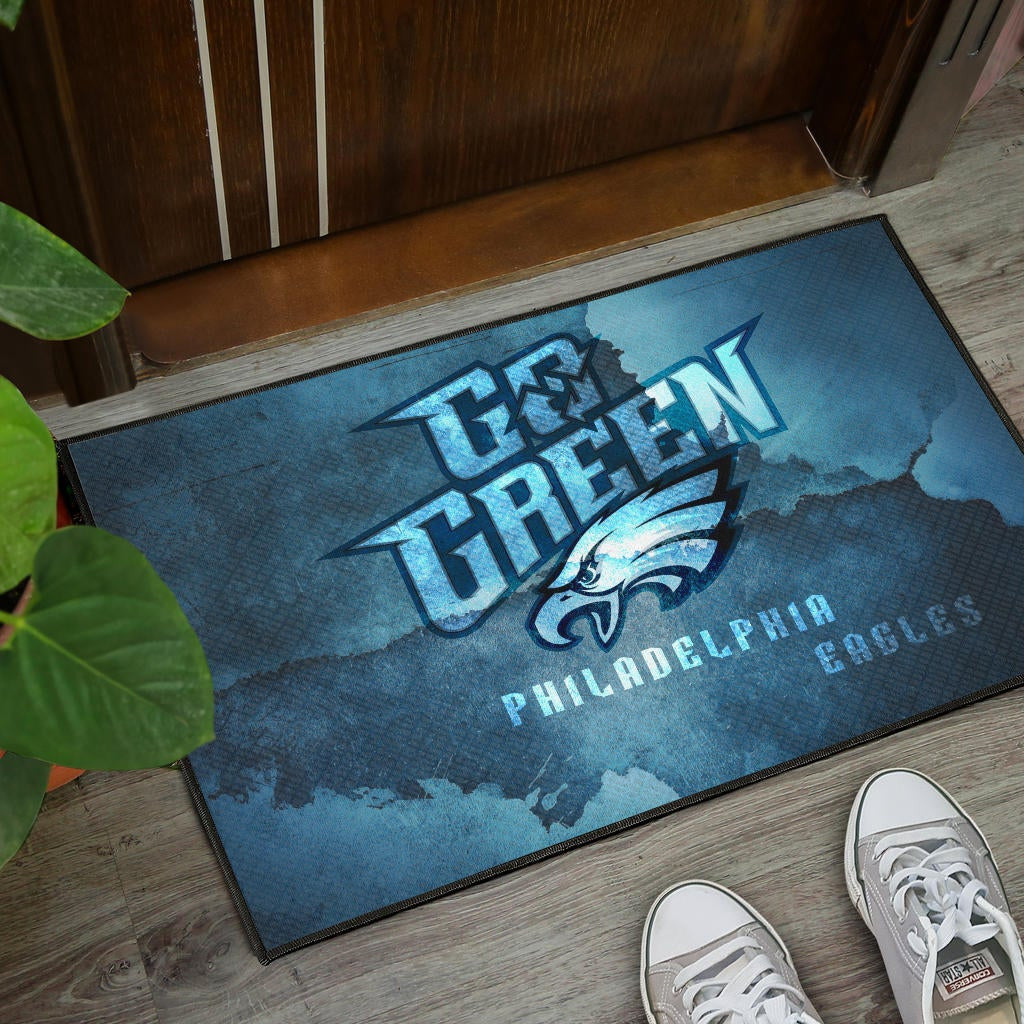 Philadelphia Eagles American Football Team Door Mat Eagle Head Go Green On Territory Map Door Mat Home Decor