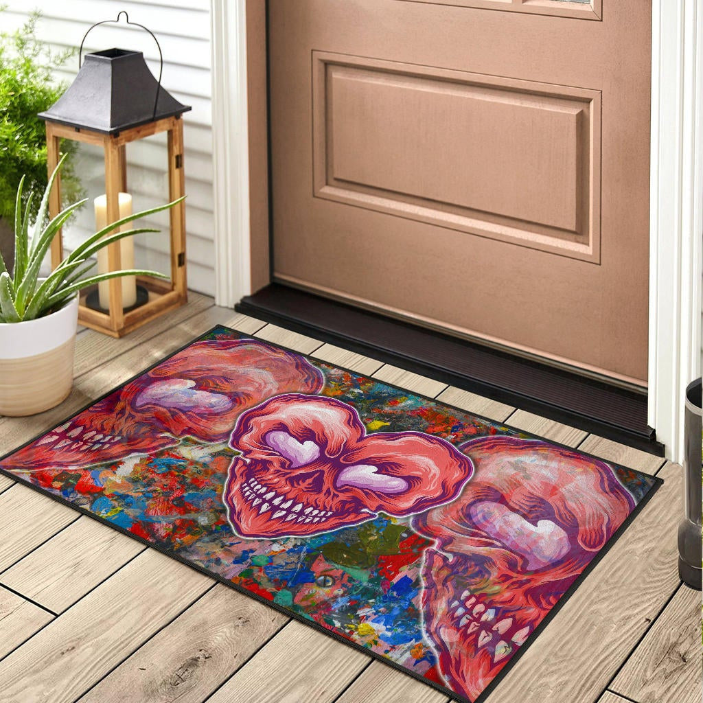 Valentine Door Mat - Devil Heart Smiling Face Patterns Door Mat Home Decor