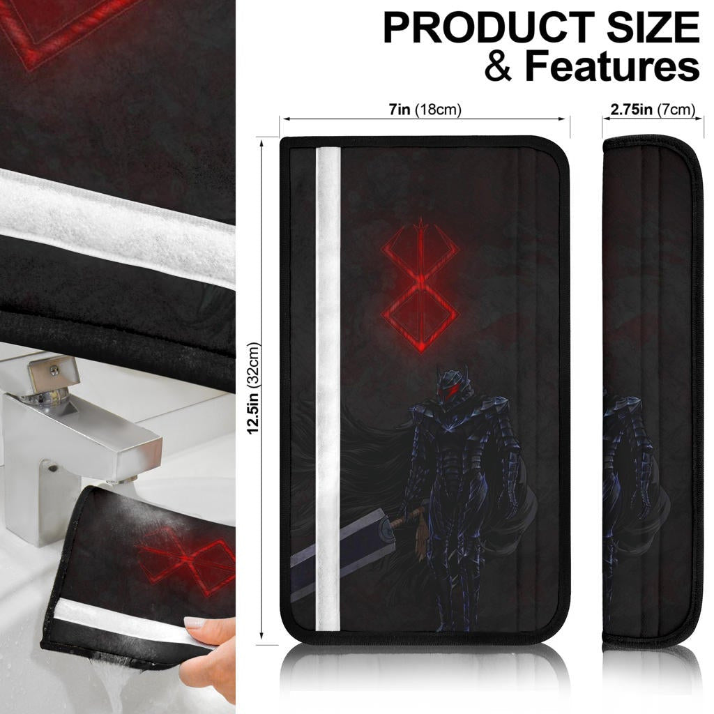 Berserk Anime Seat Belt Covers - Guts Armor Armadura Holding Sword Sacrifice Symbol Belt Covers