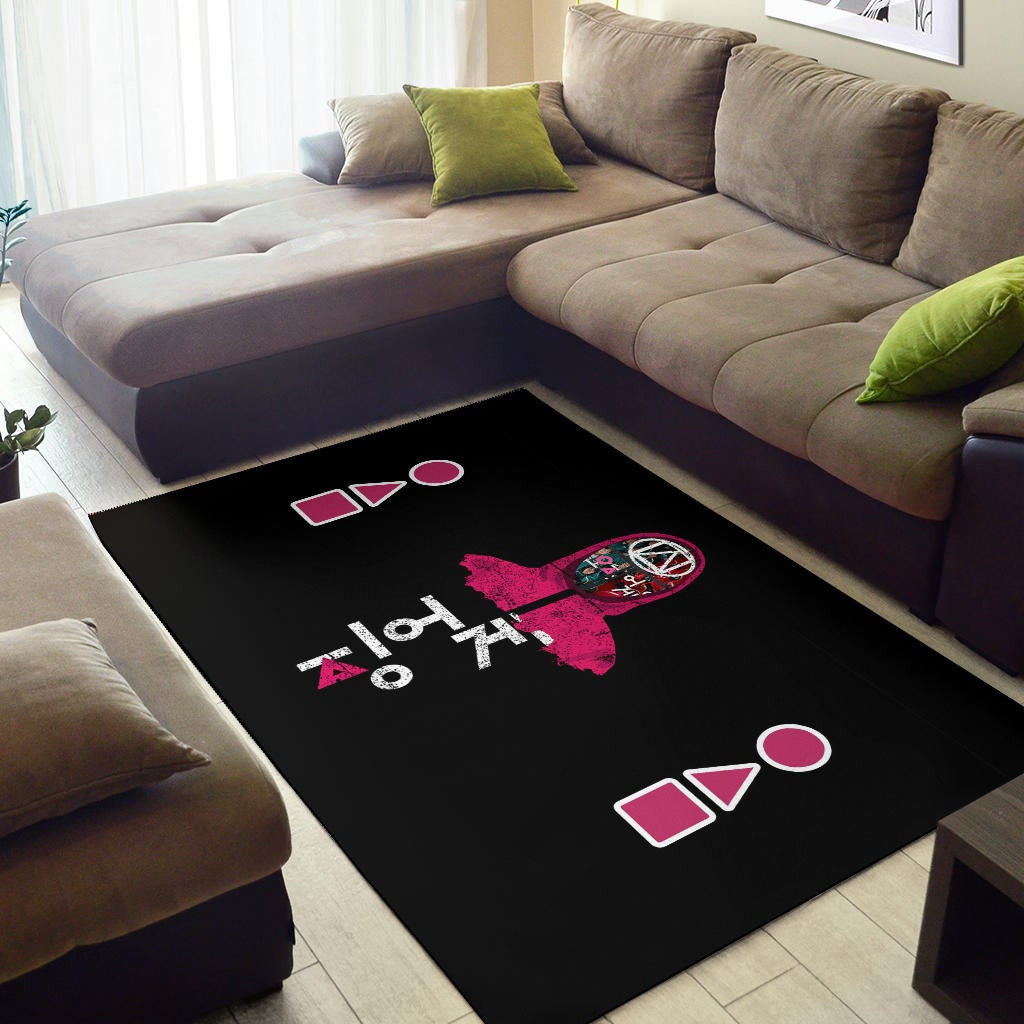 Squid Game Movie Area Rug - Real Film Characters On Worker Portrait Face Rugs Home Decor