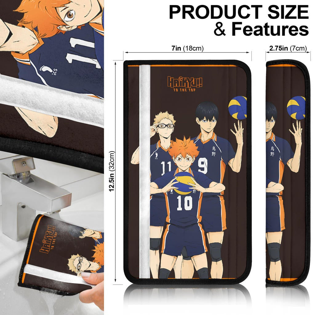 Haikyuu Anime Seat Belt Covers - Player 9 10 11 Hinata Tobio Tsukishima To The Top Belt Covers