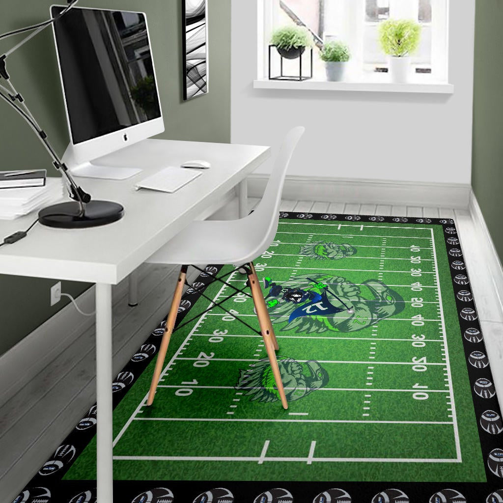 American Football Team Area Rug - Seattle Seahawks Muscle Marvin The Martian 12 Rugs Home Decor