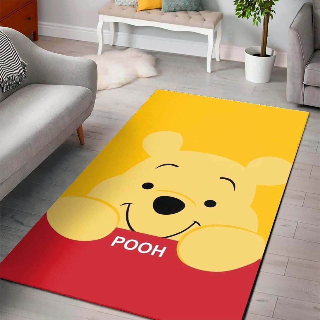 Disney Movies Rectangle Rug | Winnie The Pooh Living Room Cartoon Floor Carpet