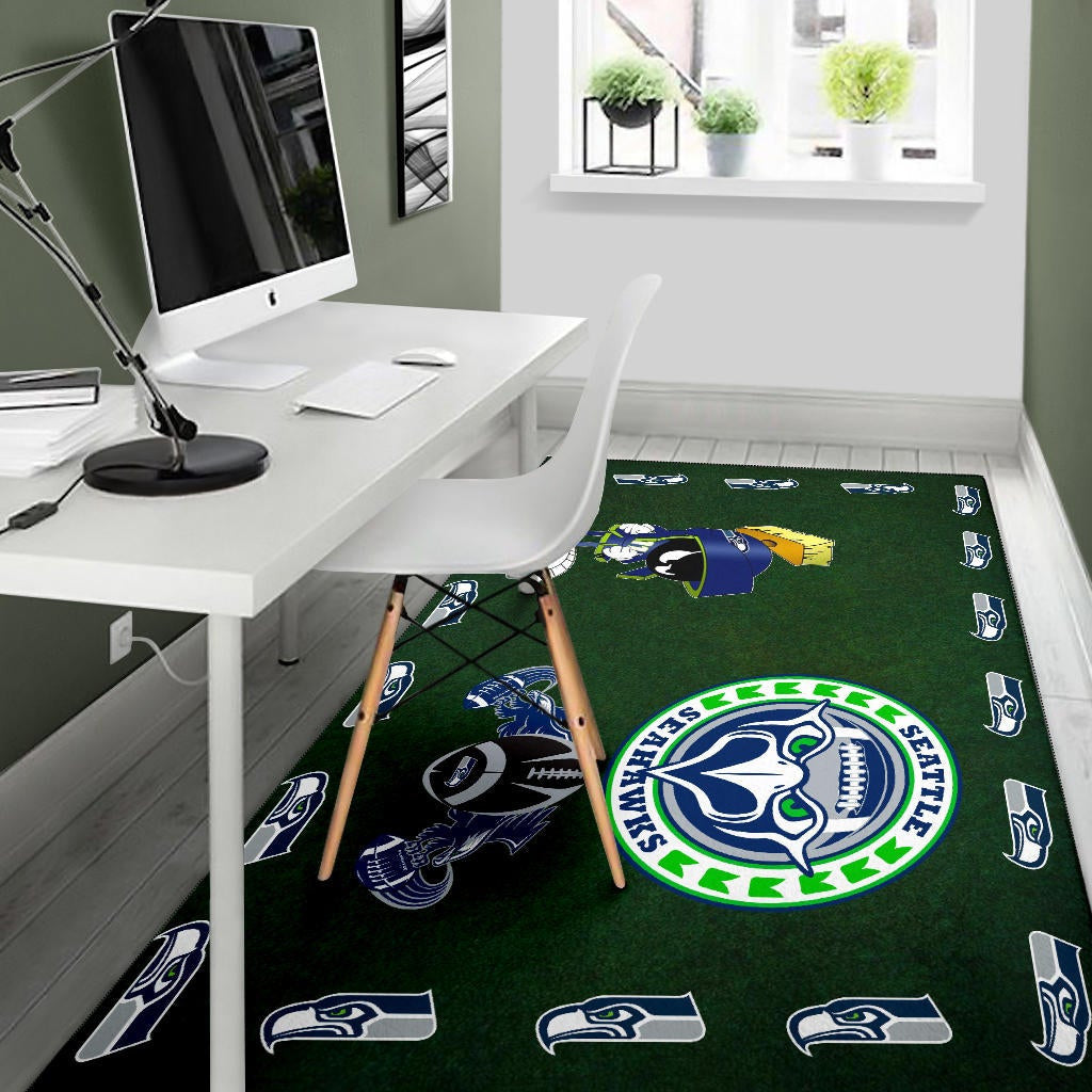 American Football Team Area Rug - Seattle Seahawks Marvin The Martian 11 Rugs Home Decor