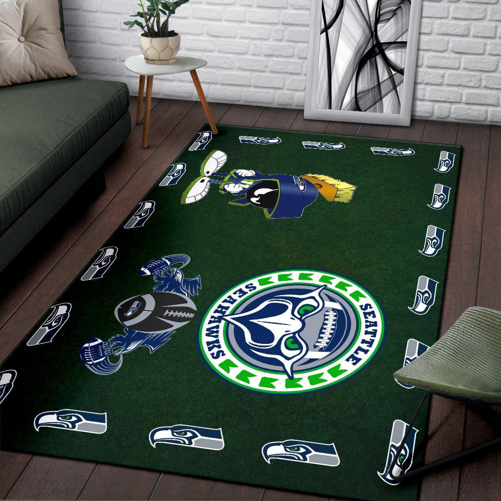 American Football Team Area Rug - Seattle Seahawks Marvin The Martian 11 Rugs Home Decor