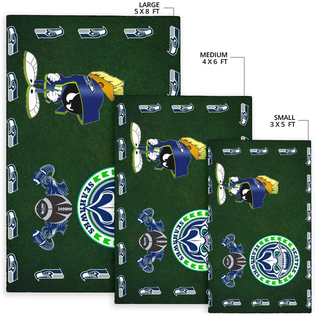 American Football Team Area Rug - Seattle Seahawks Marvin The Martian 11 Rugs Home Decor