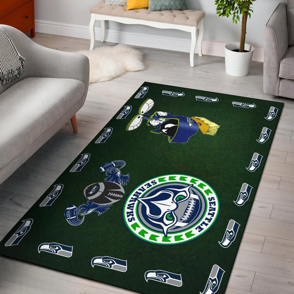 American Football Team Area Rug - Seattle Seahawks Marvin The Martian 11 Rugs Home Decor
