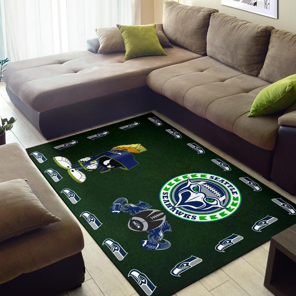 American Football Team Area Rug - Seattle Seahawks Marvin The Martian 11 Rugs Home Decor