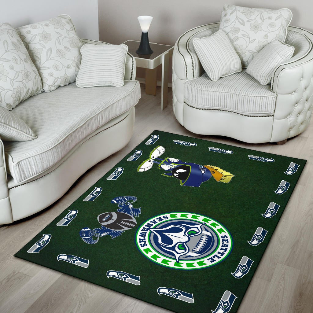 American Football Team Area Rug - Seattle Seahawks Marvin The Martian 11 Rugs Home Decor