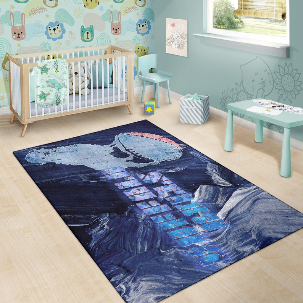 Buffalo Bills American Football Team Area Rug Proud Buffalo Standing On Rugby Ball Painting Rugs Home Decor