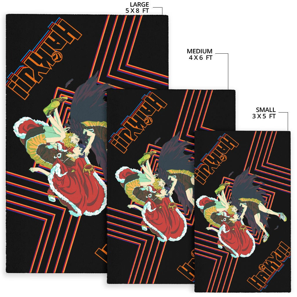 Haikyuu Anime Area Rug - Hinata Shoyo And Kageyama Crow And King Rugs Home Decor