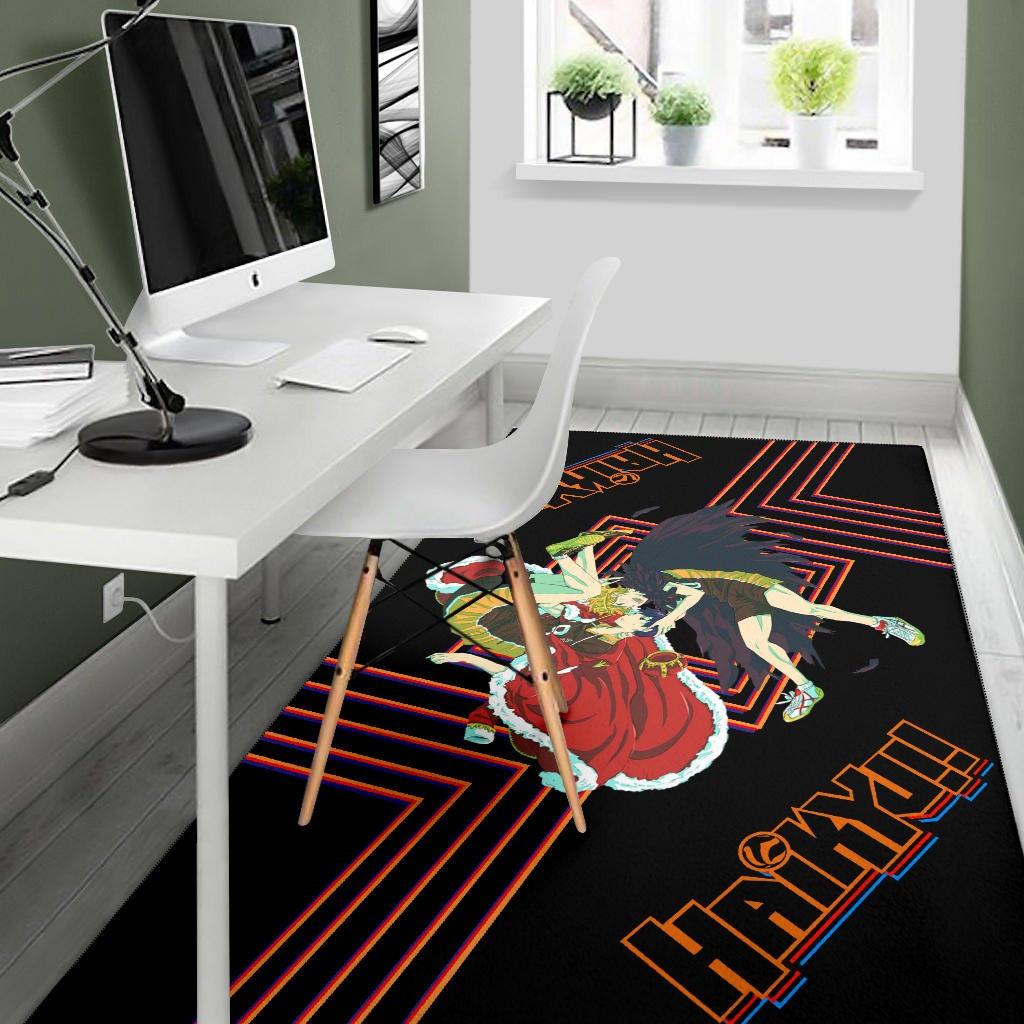 Haikyuu Anime Area Rug - Hinata Shoyo And Kageyama Crow And King Rugs Home Decor
