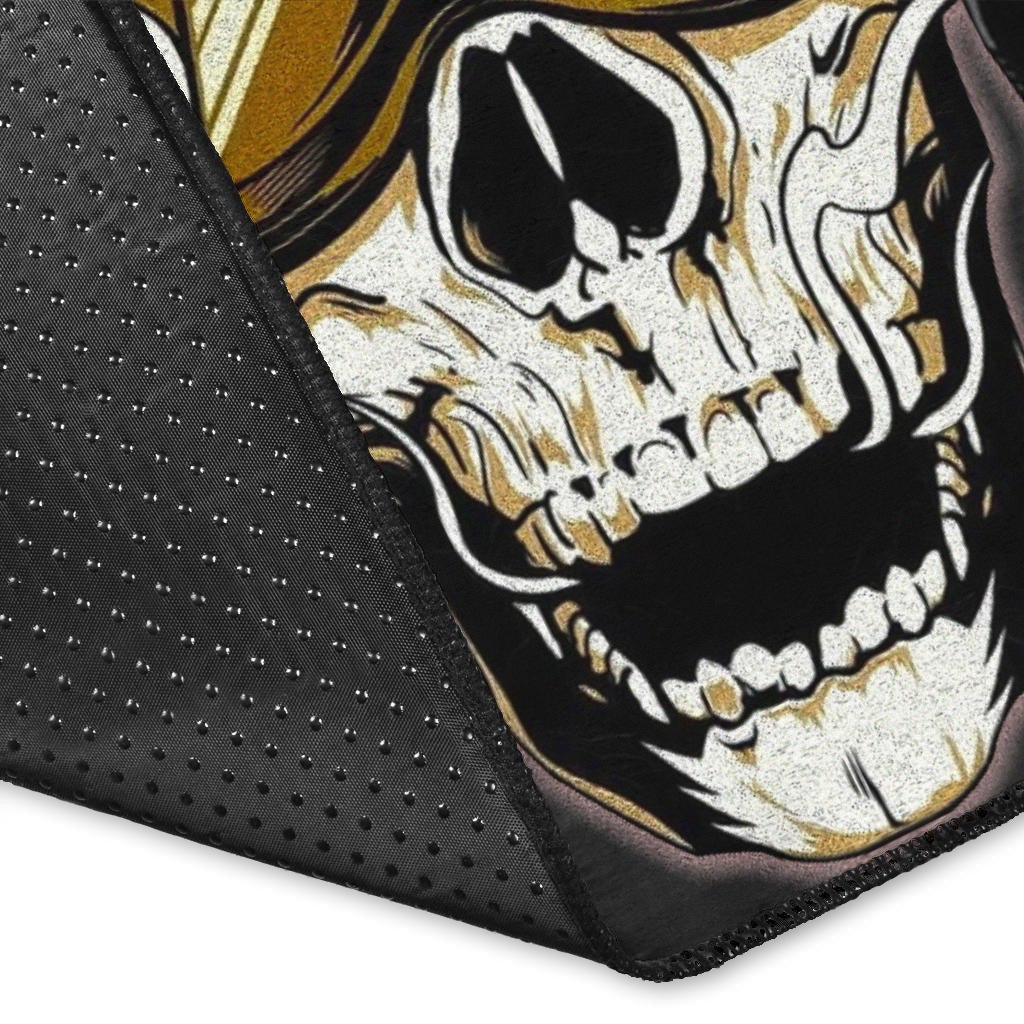 Skull Area Rug - Skull Wear Deep Sea Helmet With Poison Creatures Rugs Home Decor