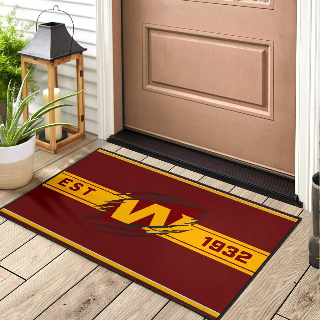 American Football Team Door Mat - Washington W Est 1932 Claw Door Mat Home Decor