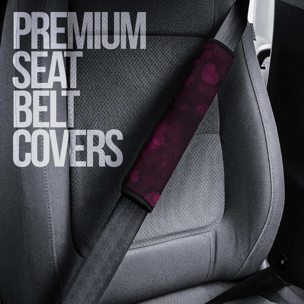 Valentine Seat Belt Covers Melting Heart Skull Poison Valentine Heart Background Belt Covers