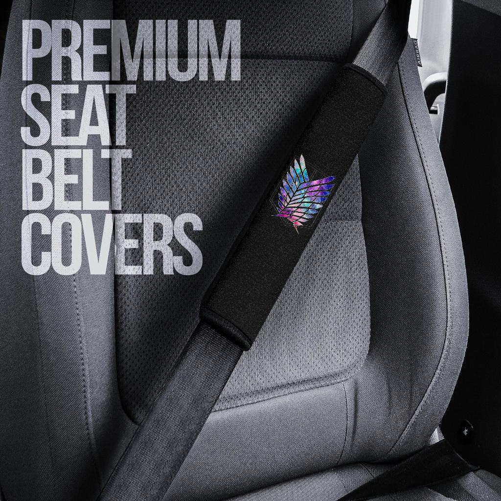 Attack On Titan Anime Seat Belt Covers - Colorful Wings Of Freedom Human Squad Fighting Belt Covers