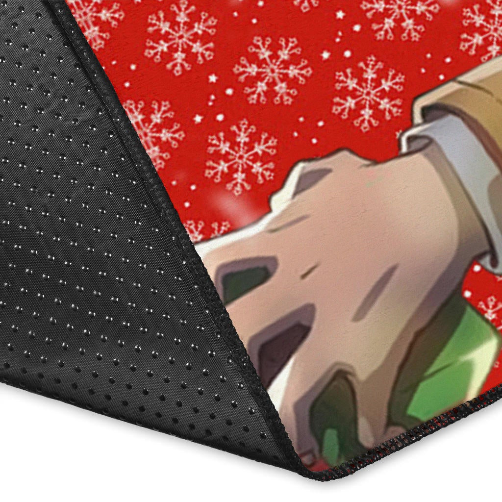 Attack On Titan Anime Area Rug - Merry Christmas Levi Ackerman Steal Gifts Rugs Home Decor