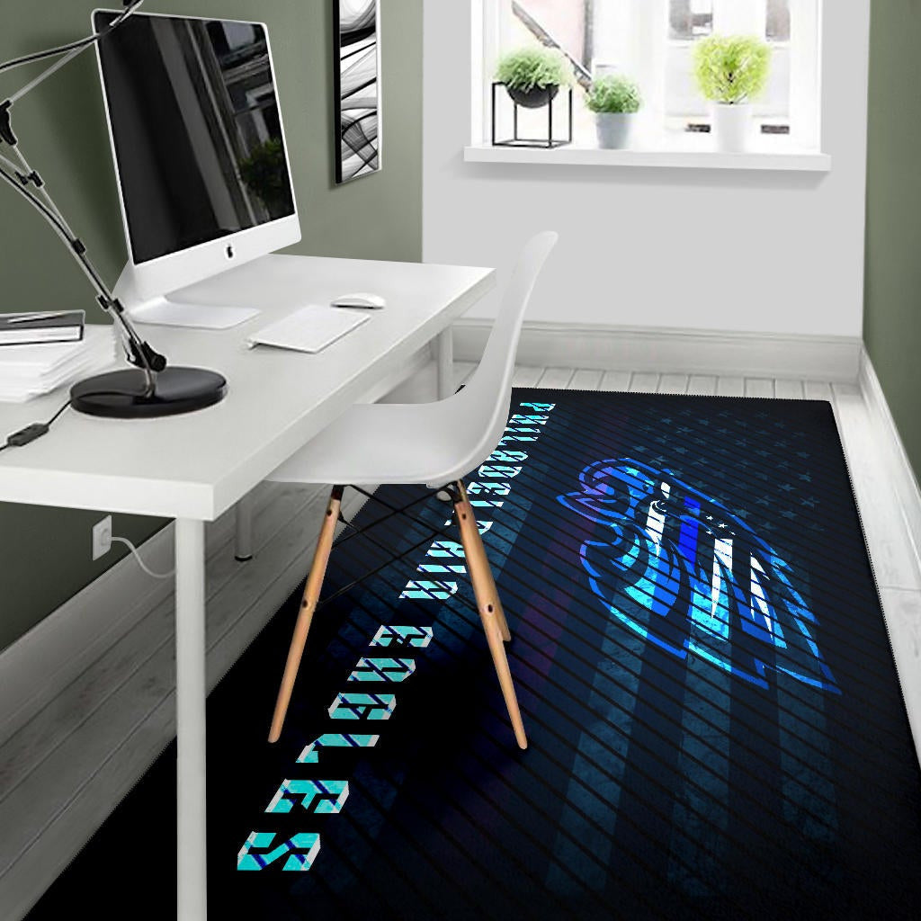 Philadelphia Eagles American Football Team Area Rug Blue Neon Eagle Head US Flag Underground Rugs Home Decor