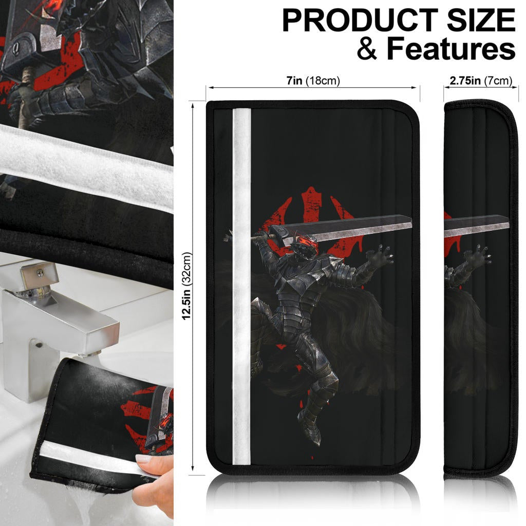 Berserk Anime Seat Belt Covers - Guts Full Armor Armadura Sword Fighting Belt Covers
