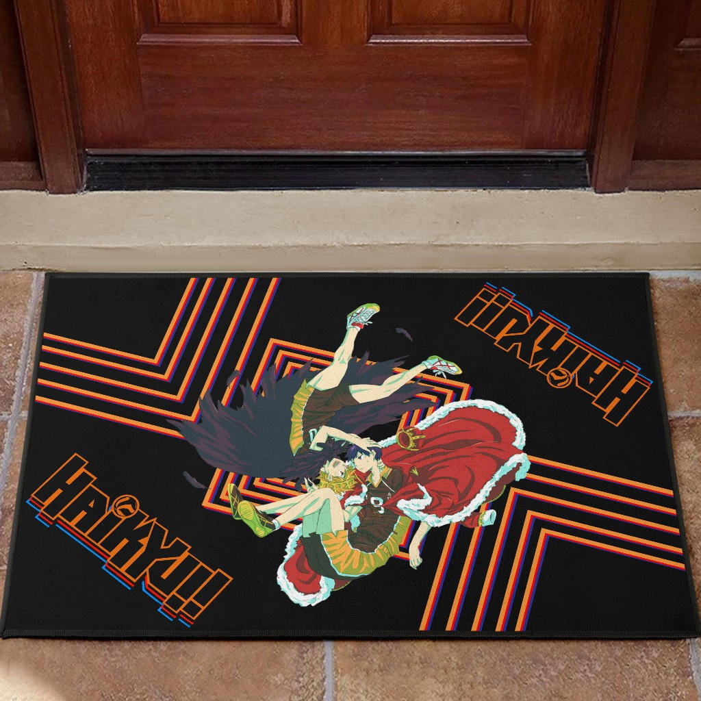 Haikyuu Anime Door Mat - Hinata Shoyo And Kageyama Crow And King Door Mat